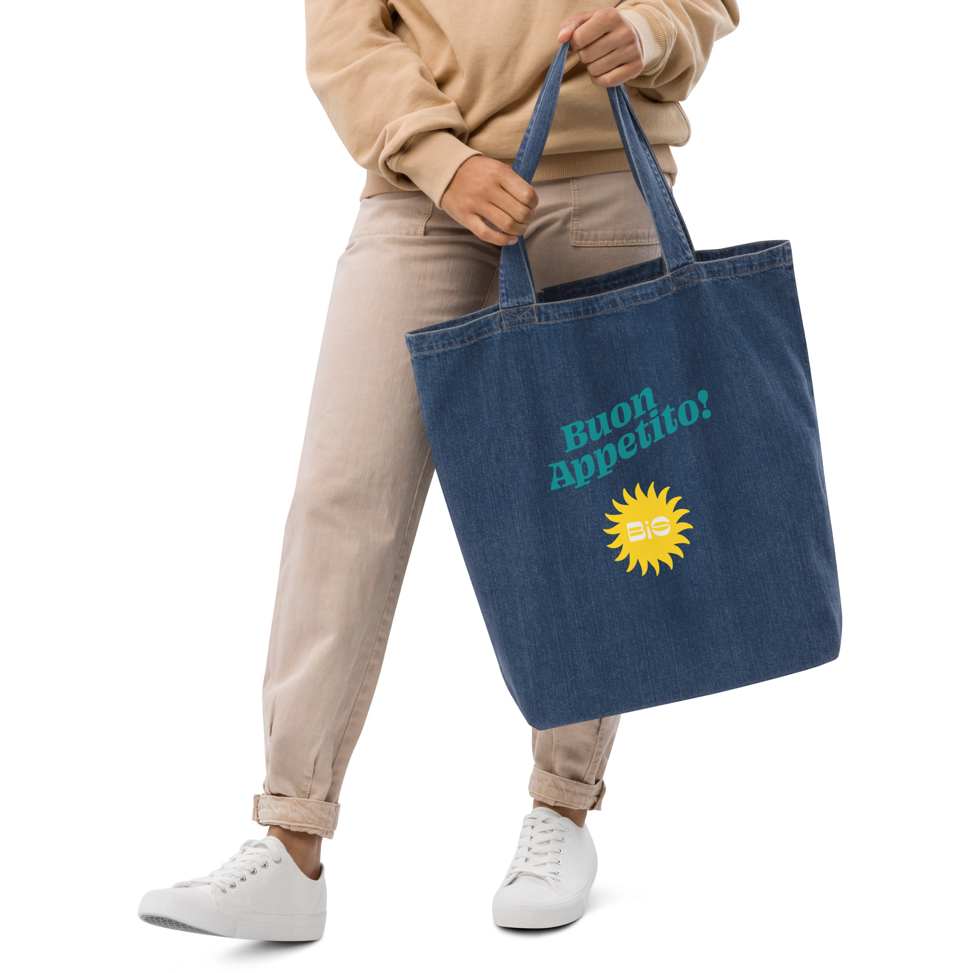 Buon Appetito Organic Denim Tote Bag